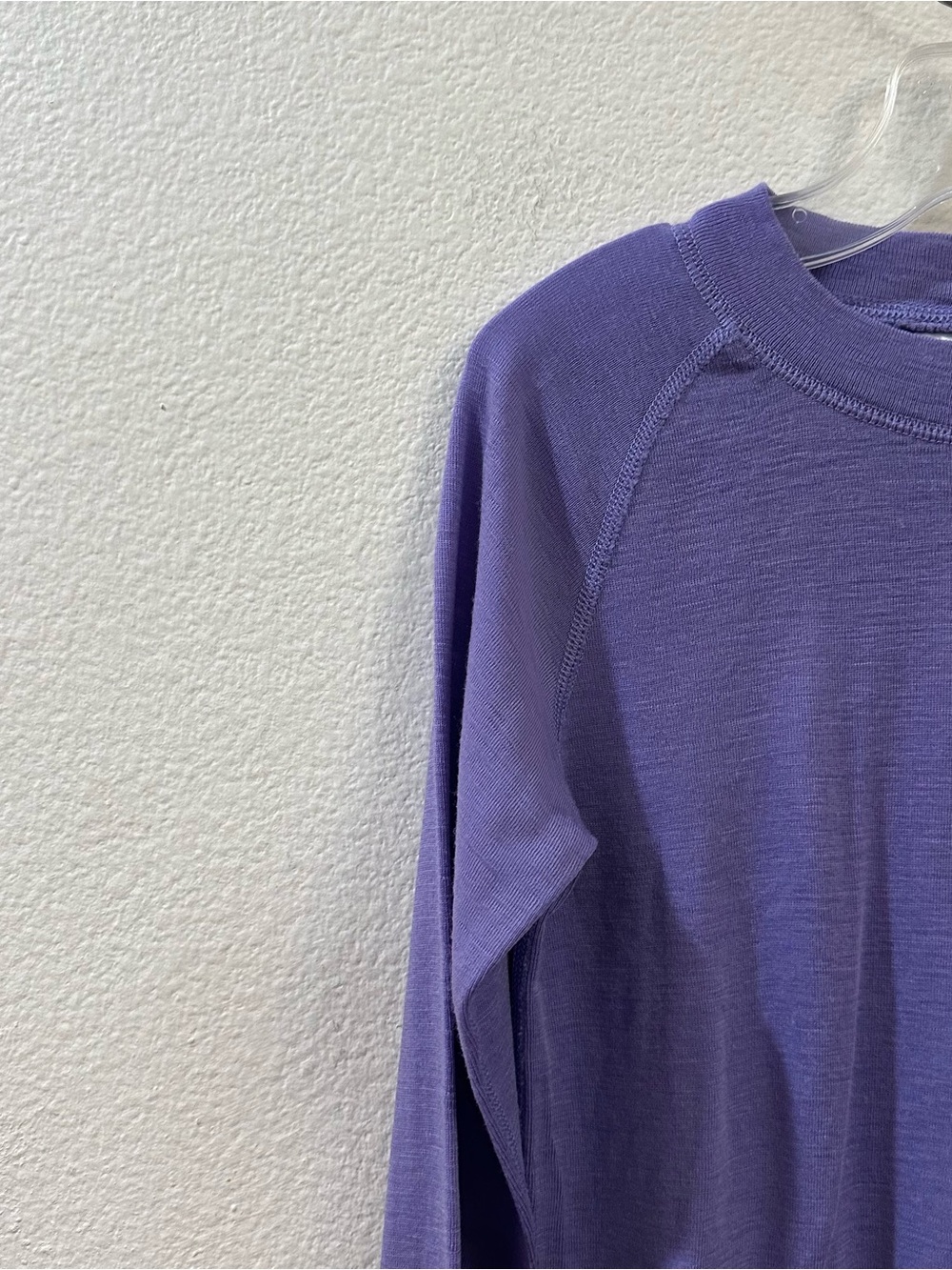Polarn O. Pyret Purple Unisex Merino Wool Base Layer Shirt Size 6-8Y - Picture 3 of 8